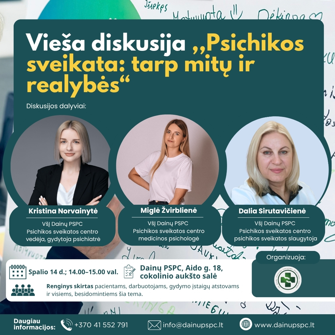 Spalis – emocinės sveikatos mėnuo Dainų PSPC